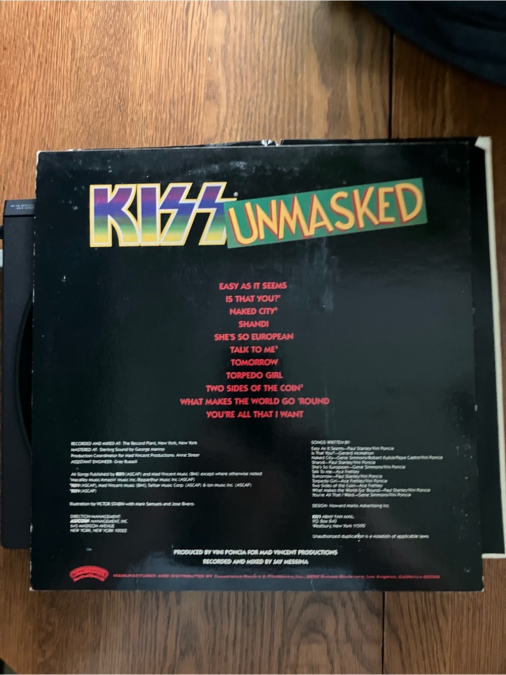 Vintage 1980 KISS “Unmasked” Vinyl #NBLP 7225 First Pressing Casablanca Record - Picture 2 of 11